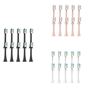 10 шт. сменных щеточных головок в вакуумной упаковке для электрической зубной щетки SOOCAS X3 X3pro X3U X5 V1 D3 Простота установки