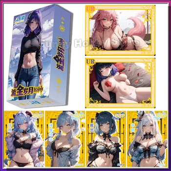 2023 Новая коллекция открыток Goddess Story, металлические открытки Genshin Impact, Подарочная коробка для вечеринки для девочек в бикини, Редкая открытка, детская игрушка в подарок.