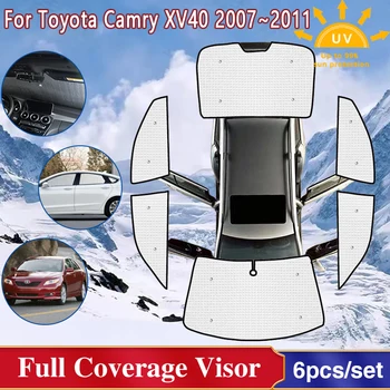 Автомобильные солнцезащитные козырьки с полным покрытием для Toyota Camry XV40 2007 2008 2009 2010 2011 Защита от солнца лобовое стекло Shaby Visor автомобильные аксессуары