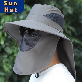 Uuisex Летняя шляпа с защитой от ультрафиолета, шляпа с козырьком для кемпинга, Женская Мужская Солнцезащитная кепка, Съемная Солнцезащитная кепка для пеших прогулок