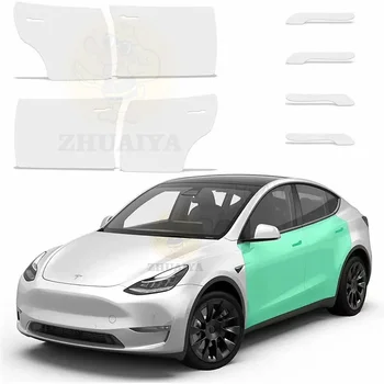 ZHUAIYA Предварительно Вырезанная Защитная Пленка Для Автомобильной Краски Толщиной 7,5 мм, Прозрачный Бюстгальтер, Комплект Наклеек PPF для Tesla Model 3 2020 2021 2022 2023