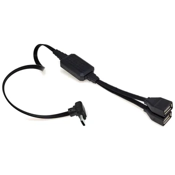 Адаптер USBC-2 USB с двумя USBA, плоский двойной источник питания для передачи данных, конвертер OTG-кабелей, многопортовый USB2.0, 20 см 30 См 40 см