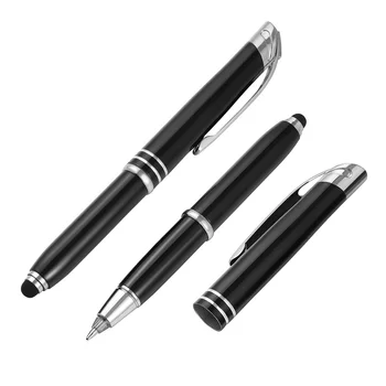 Шариковая ручка Toyvian LED, практичная креативная металлическая ручка для письма, светящиеся канцелярские принадлежности для офиса и школы (черный)