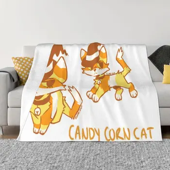 Корн-дог и кошка Мягкое одеяло Плюшевое одеяло для кровати Пушистое Моющееся Одеяло для дивана Диван-кресло Домашний декор