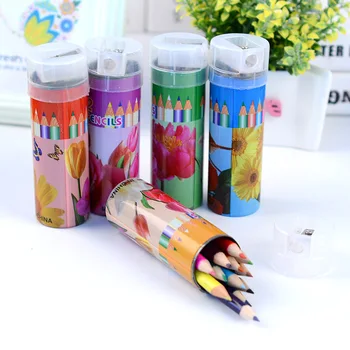Набор ручек 12 цветов, короткий держатель для ручек для рисования С цветными карандашами, детские небольшие подарочные призы